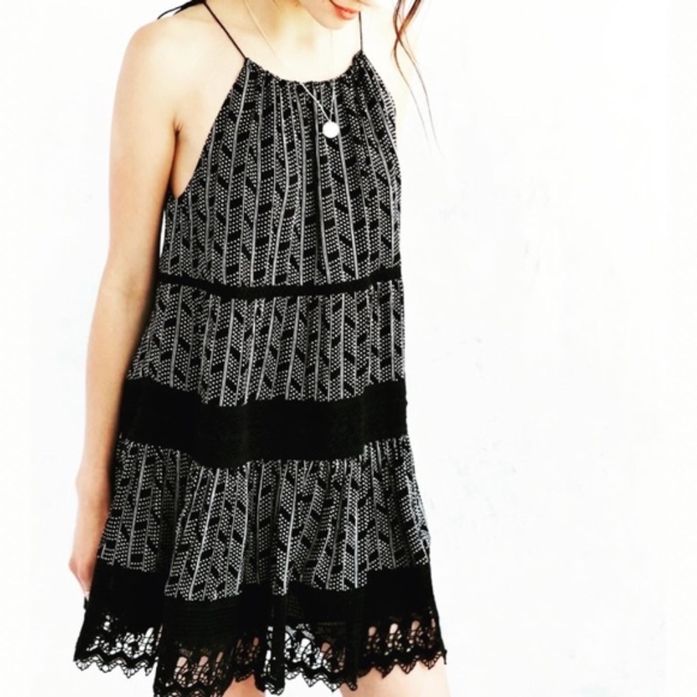 Urban Outfitters la palma crochet inset mini dress